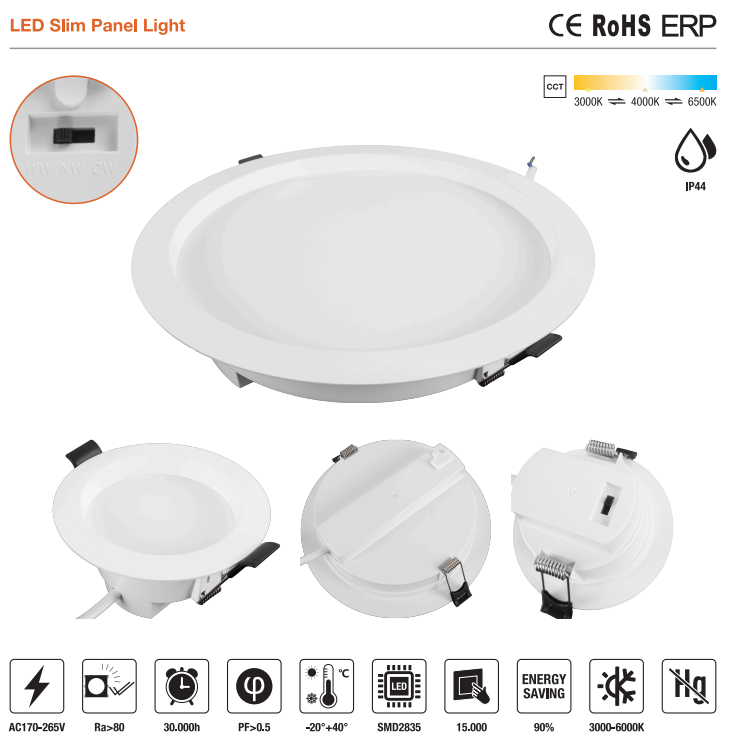 LED-PLLDS-3W-CCT LED Slim Panel Light