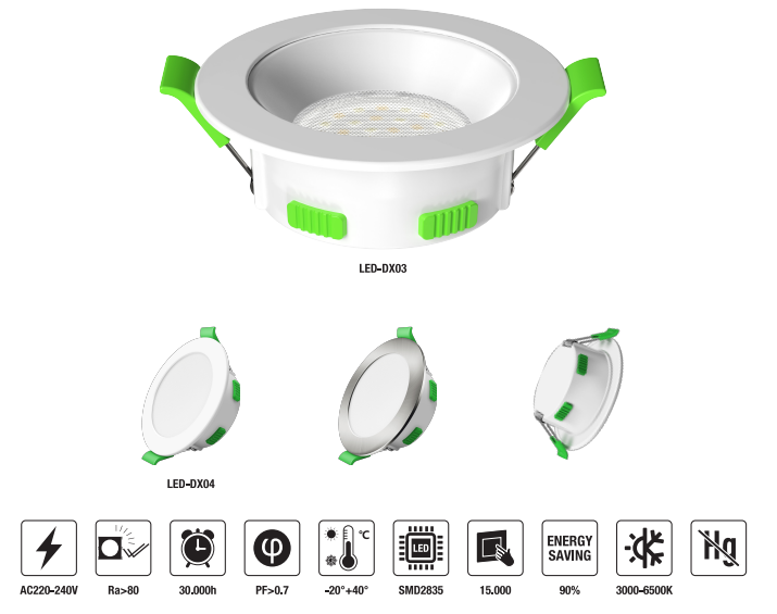 LED-DX04-8W-CCT 　LED Down Light
