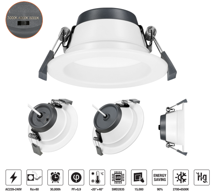 LED-DM04-40W 　LED Down Light