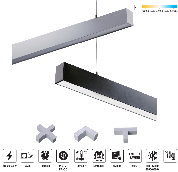 LED-OL5075-38W LED Office Light AC220-240V  4560LM±10%