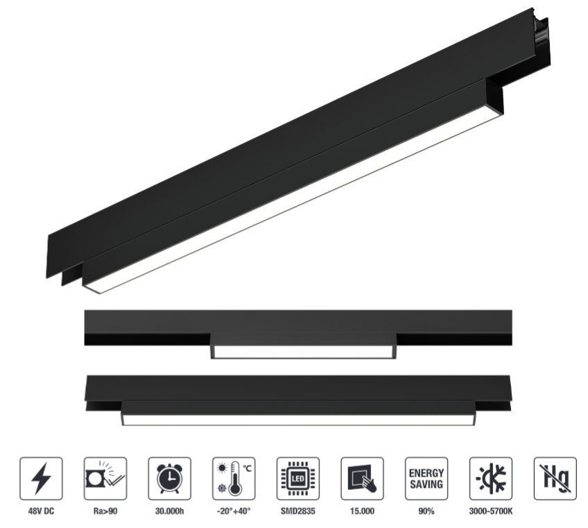 LED-MTL101-20W LED Linear Track Light
