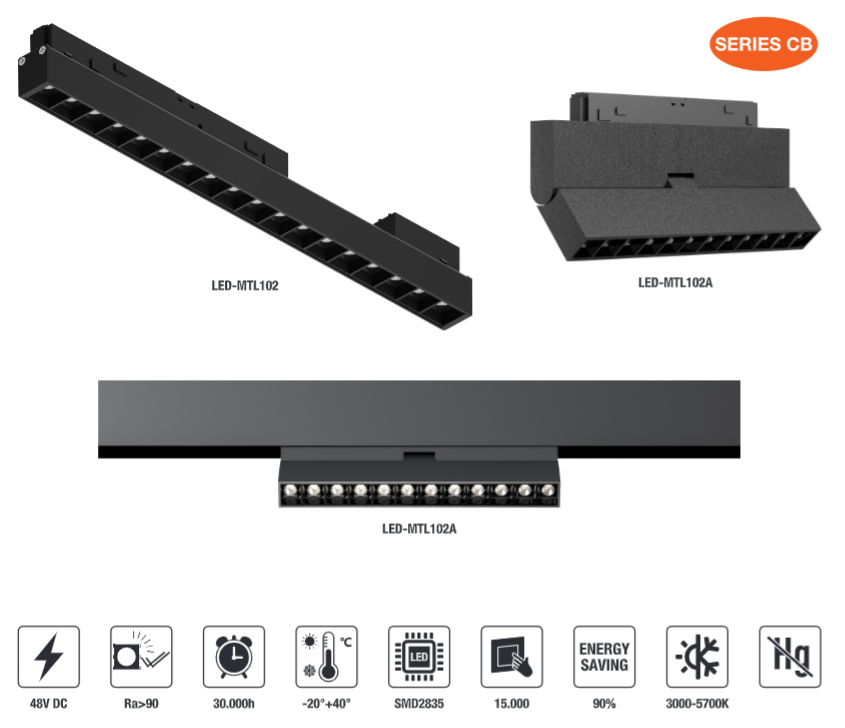 LED-MTL102-12W LED Linear Track Light