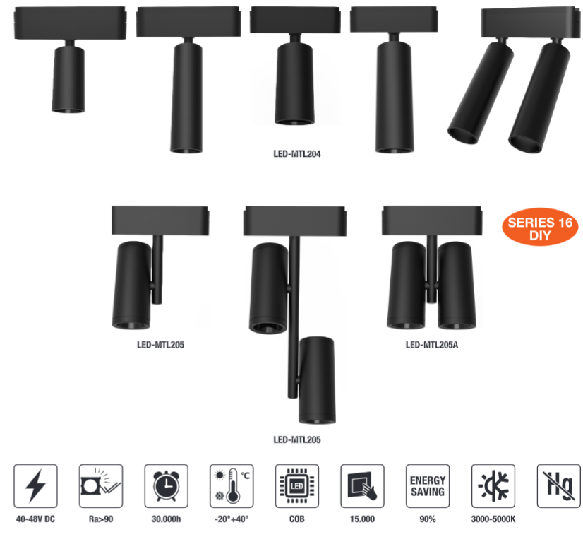 LED-MTL204-7W LED Linear Track Light
