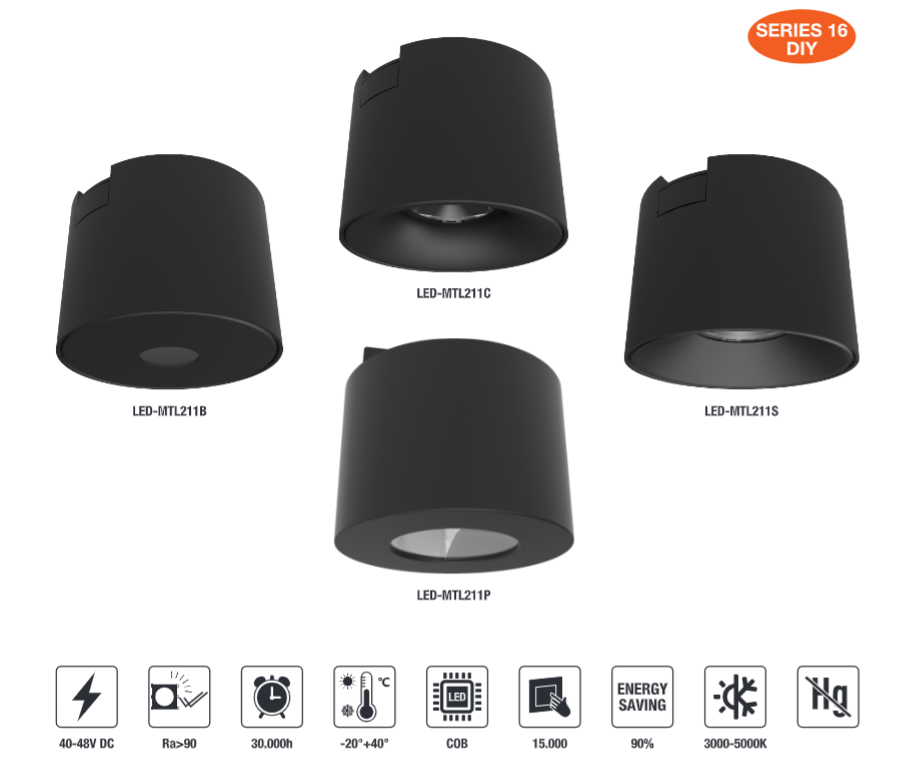 LED-MTL211P-8W LED Magnetic Track Light
