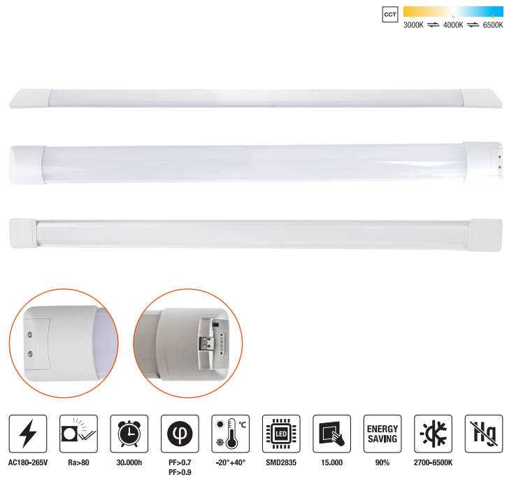 LED-FB02A-60W LED Frame Light AC180-265V 7200LM±10%