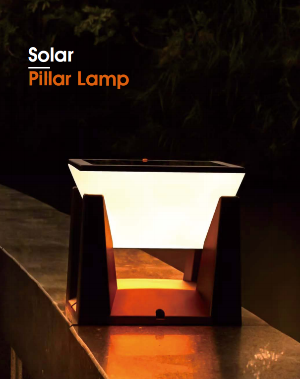 LED solar pillar lamp IP65 3CCT S M L size