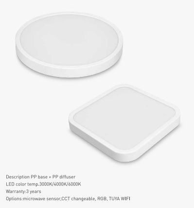 12/18/24/36W 9143 Round Square LED Ceiling Lamp IP54 Waterproof