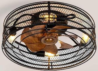 20'' E24 bulb equiped bedroom ceiling fan light remote control