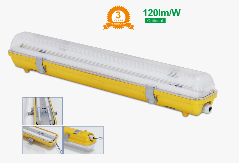 20W/36W/48W IP65 Waterproof LED Tri-proof Light 90lm/w 3 Years Warranty