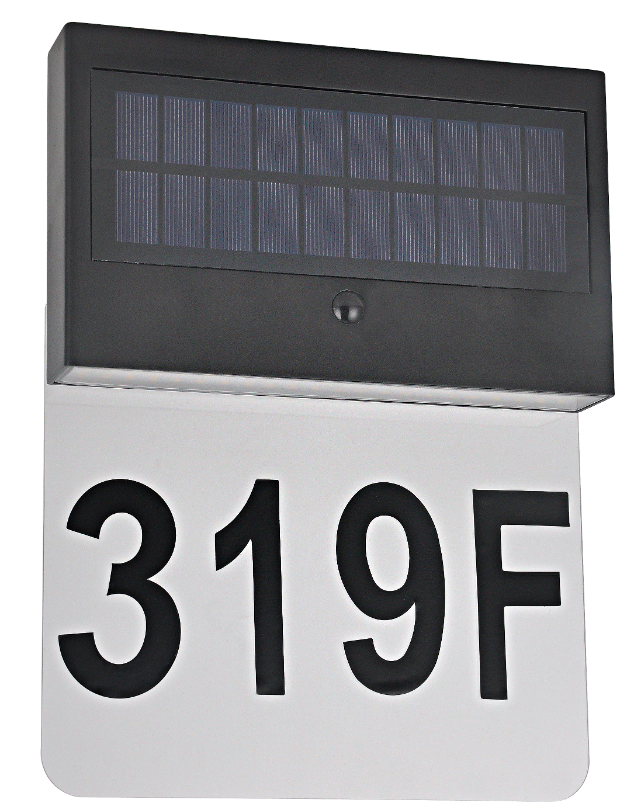 LED solar power doorplate lamp IP54 upwards downwards light