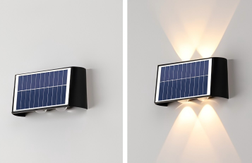 LED soalr wall light garden IP44 1200mah-2400mah battery