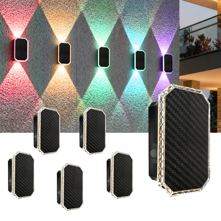 Modern Solar Wall Light  Waterproof LED Wall Sconce for Outdoor