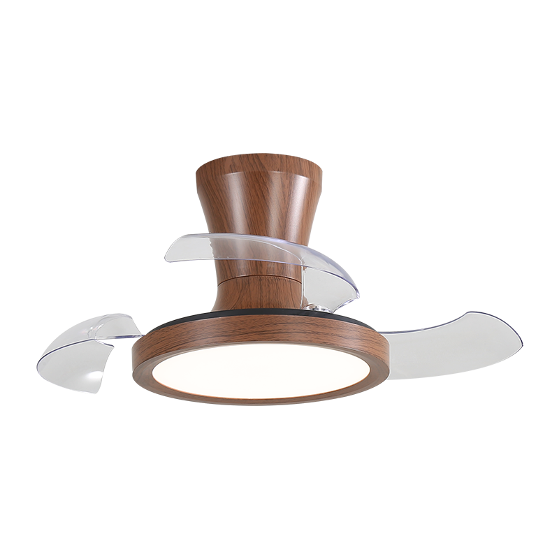28-inch Modern Invisible 3-Blade LED Ceiling Fan Light with Eye-Protection Design for Dining Rooms, Remote Control Switch