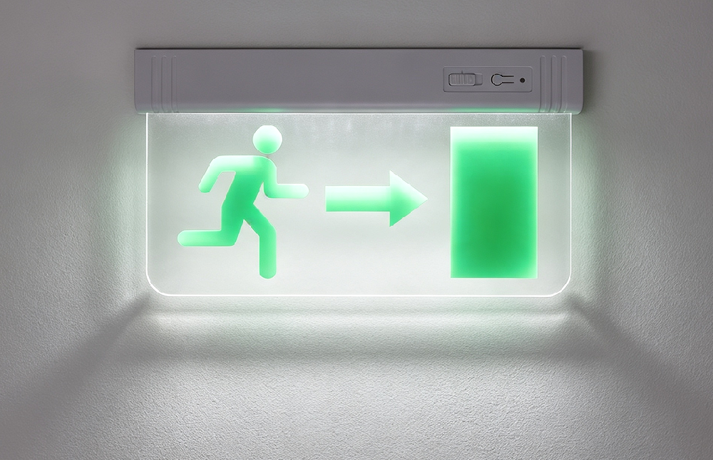 Durable LED Exit Sign Light Emergency Indicator Fixture Long Life Safety Exit Indicator Light for Commercial Safety