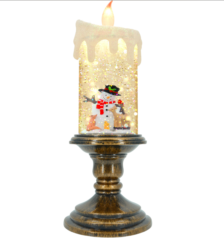 Hot Selling Led Battery Operate Pumpkin Candle Lantern Water Spinning Halloween Globe Home Party Decor