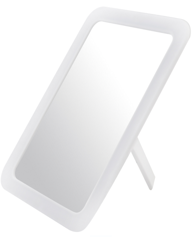 Dry cell makeup mirror