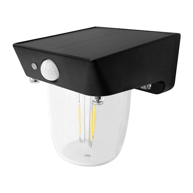 Solar LED Garden Wall Light Small Motion Sensor 6500k COB clear cover