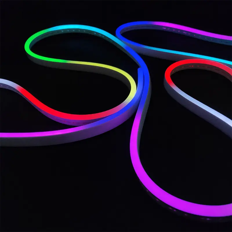 DC12/24V MODIFIED SILICONE NEON STRIP LIGHT LOW VOLTAGE 9W IP65 SMD2835 RED/GREEN/YELLOW/PINK CE/RoHS CRI80 single row